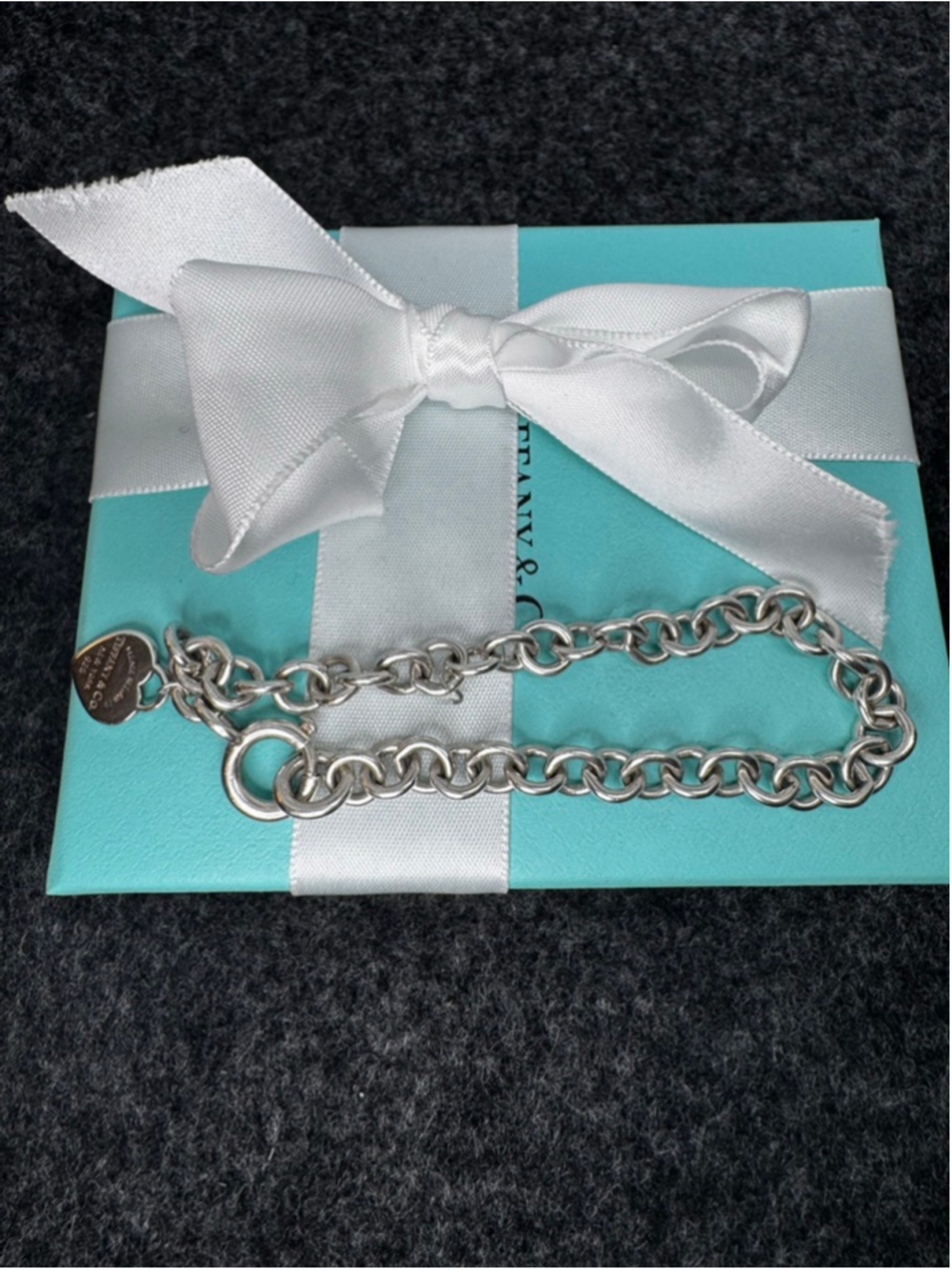 Tiffany & Co. Silver Return to Tiffany Heart Tag Bracelet 7” - Picture 4 of 9